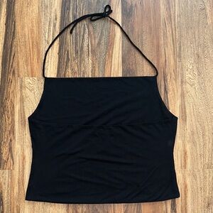 WAYF Black Halter Neck Tank Size XL